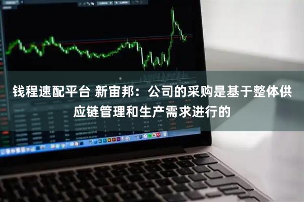 钱程速配平台 新宙邦：公司的采购是基于整体供应链管理和生产需求进行的