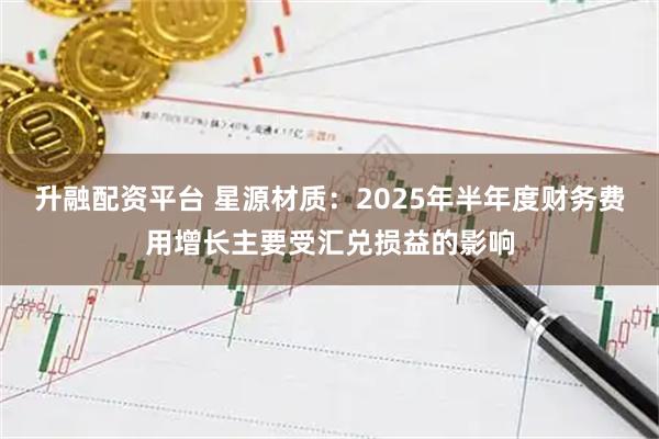 升融配资平台 星源材质：2025年半年度财务费用增长主要受汇兑损益的影响